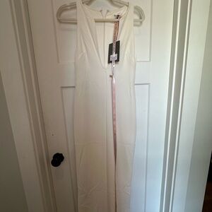 House of CB Eleanora Plunge Neck Maxi Cocktail Dress - NWT